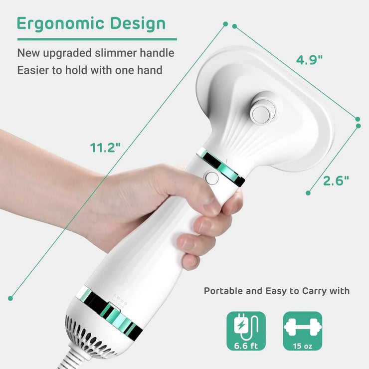 Pet Hair Dryer for Dogs Portable 2-in-1 Dog Desmotor Blower Dog with Blower Thermostat for Puppy Cleaning Dog Grooming Pet Dries