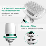 Pet Hair Dryer for Dogs Portable 2-in-1 Dog Desmotor Blower Dog with Blower Thermostat for Puppy Cleaning Dog Grooming Pet Dries