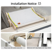 Cat House Window Perch Winter Mat Easy Washable Fabric Hammock Hanging Bed for Pet Seat Nest Bearing Cushion Shelf Sleep Seat
