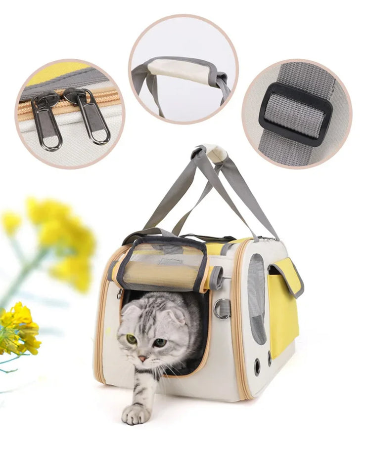 Portable Pet Dog Carrier Bag Portable Foldable Shoulder Bag Outdoor Handbag Transport Bag for Small Dogs Cats Pet Supplies
