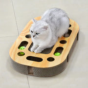Cat scratching board durable cat bed with scratching mat with Double bell ball cat toy