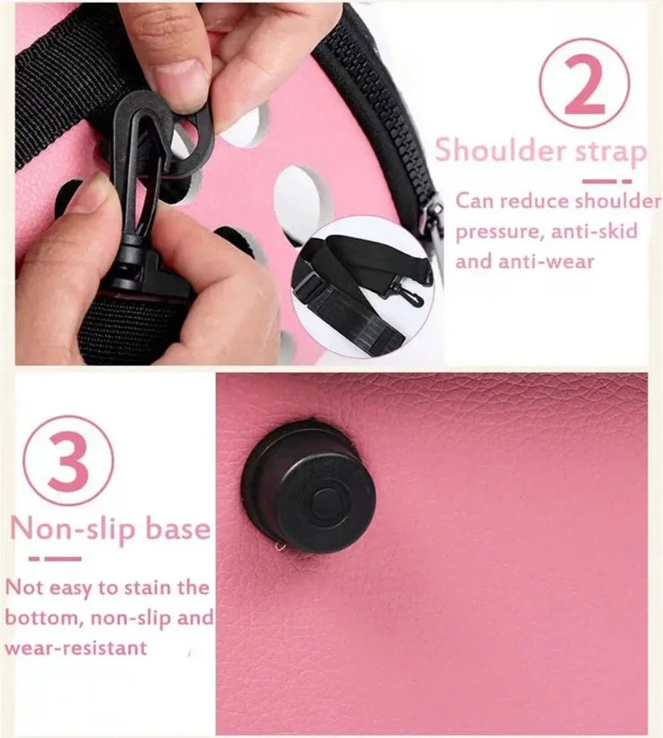 Pet Shoulder Crossbody Bag  Breathable and Portable Pet Outing Cat Backpack Outdoor Travel Handbag, Small Dog Folding Bag