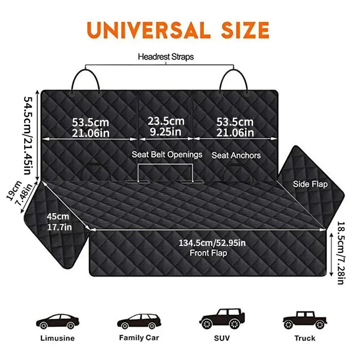 Car rear pet seat cushion, cat and dog car seat cushion, waterproof and dirt proof, universal car seat cushion cover accessories