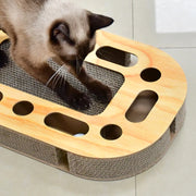 Cat scratching board durable cat bed with scratching mat with Double bell ball cat toy