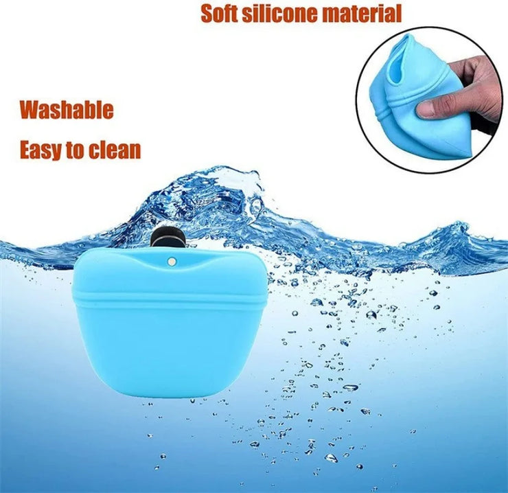 Pet Feeding Bag Training Dog Food Pocket Portable Silicone Snack Pouch Outdoor Walking Dogs Hanging Style Waistpack Pet Products