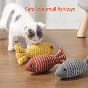 Cat for toy self high boredom resistant bite clean teeth linen fish grinding teeth fun cat toy simulation fish toy pet supplies