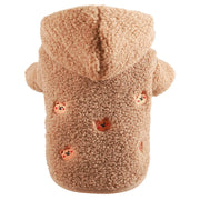Winter Dog Cat Coat Warm Fleece Pet Clothes Hooded Coat Down Jacket Puppy Pet Clothing for Dogs Chihuahua Yorkie Pug Outfits