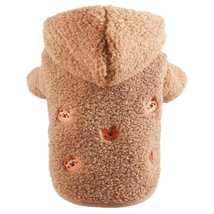 Winter Dog Cat Coat Warm Fleece Pet Clothes Hooded Coat Down Jacket Puppy Pet Clothing for Dogs Chihuahua Yorkie Pug Outfits
