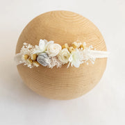 Baby Head Flower Photography Props Adjustable Artificial Flower Shooting Headband Newborn Photo Bow Pearl Headgear Accessories