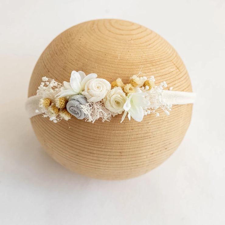 Baby Head Flower Photography Props Adjustable Artificial Flower Shooting Headband Newborn Photo Bow Pearl Headgear Accessories