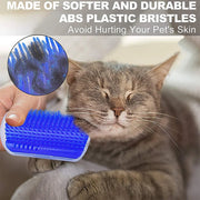 Cat Self Groomer With Catnip Soft Cats Wall Corner Massage Cat Comb Brush Rubs The Face With A Tickling Comb Pet Supply