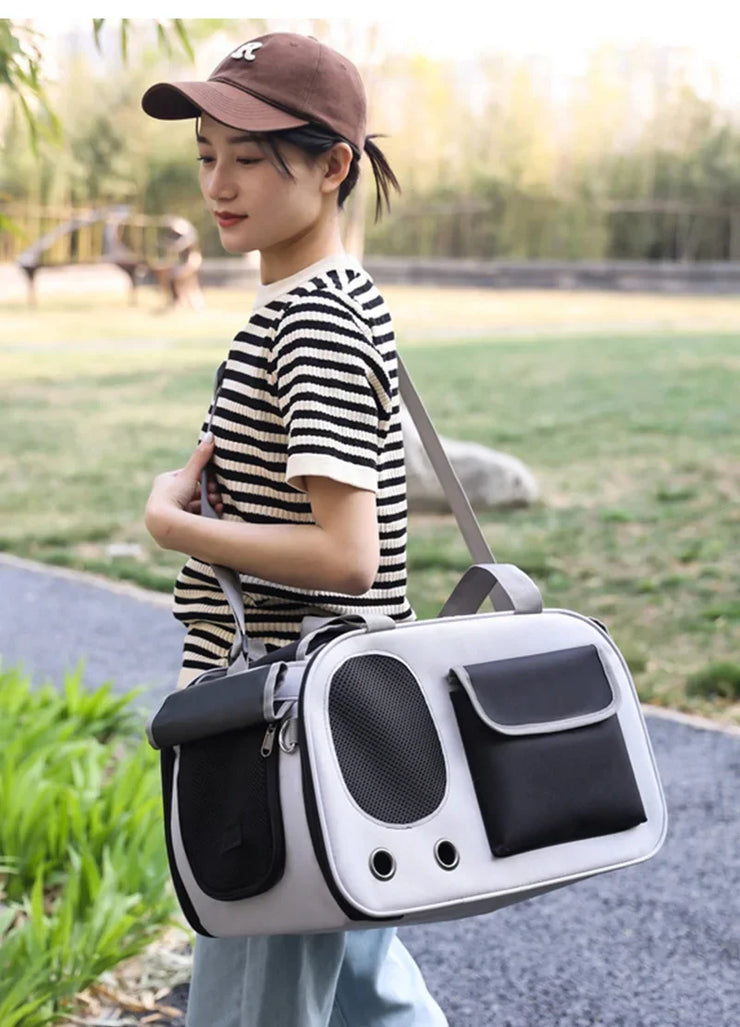 Portable Pet Dog Carrier Bag Portable Foldable Shoulder Bag Outdoor Handbag Transport Bag for Small Dogs Cats Pet Supplies