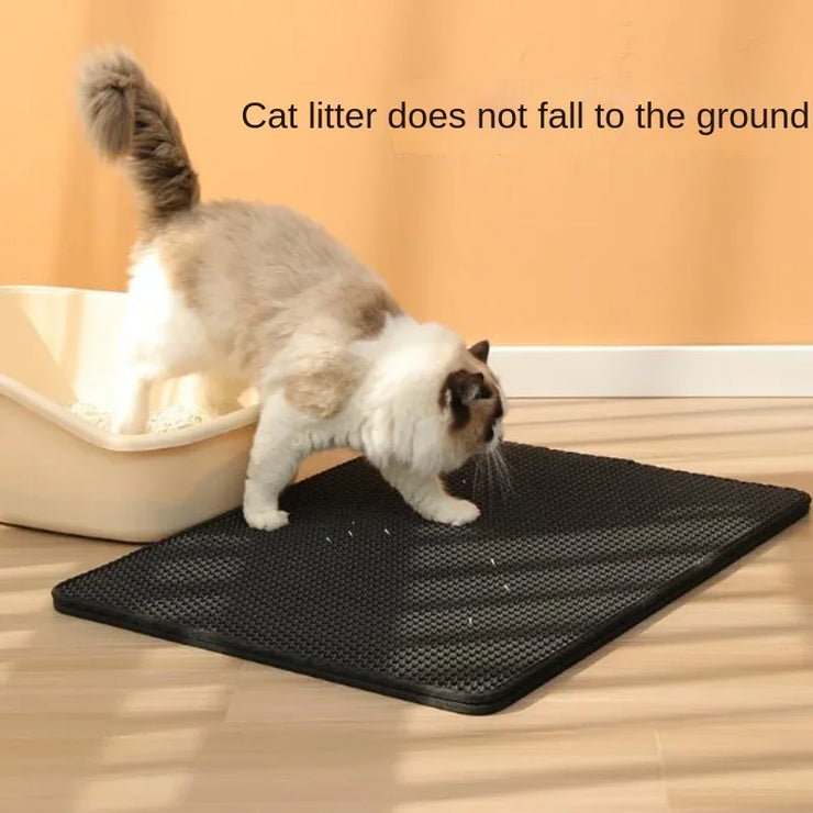 EVA Double Layer Cat Litter Pad Waterproof Non-slip Sand Basin Filter Kitten Dog Washable Easy Cleaning Pet Accessories