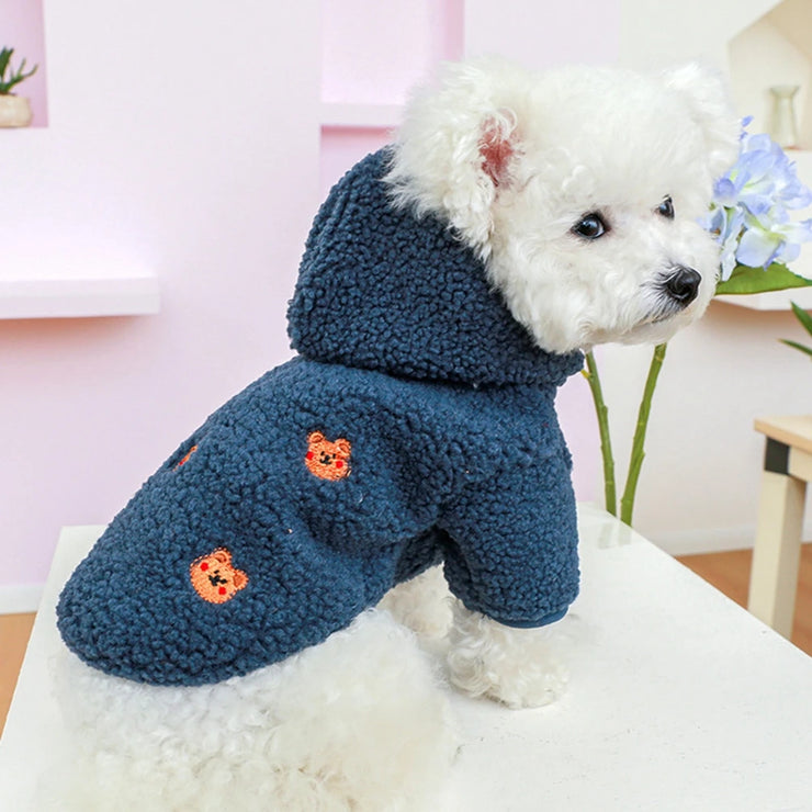 Winter Dog Cat Coat Warm Fleece Pet Clothes Hooded Coat Down Jacket Puppy Pet Clothing for Dogs Chihuahua Yorkie Pug Outfits