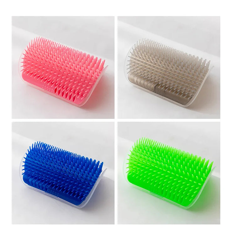 Cat Self Groomer With Catnip Soft Cats Wall Corner Massage Cat Comb Brush Rubs The Face With A Tickling Comb Pet Grooming Supply
