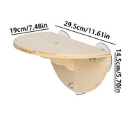 Cat Window Perch Space Saving Window Cat Seat Kitten Climbing Wood Window Shelf with 3 Suction Cups Cats Play Climb Seat for