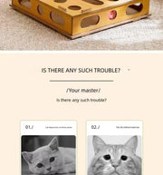 New Cat Maze Toy Cats Maze Box Funny Feeder Multi Hole Interactive Cat Toys Kitten Balls Stimulation Mental Box Interactive Game