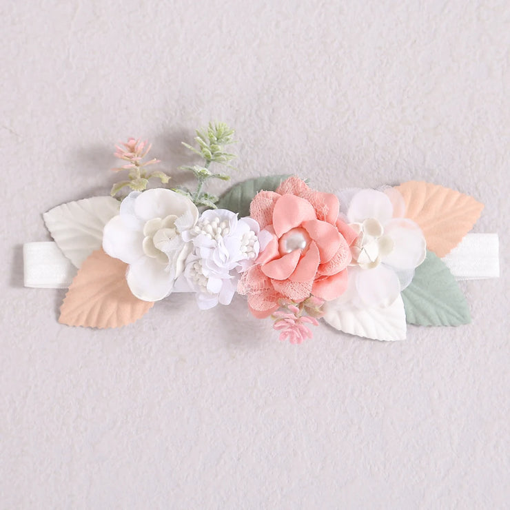 Baby Headbands for Toddlers Infant Beautiful Artificial Flowers Hair Bands for Baby Girls Sweet Cute Head Bands Hair Accessories