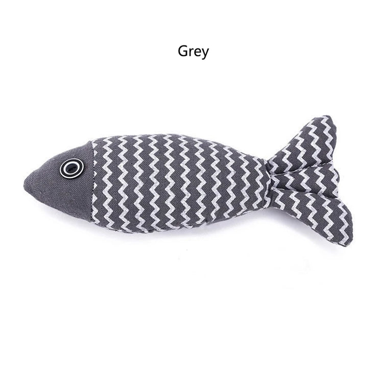 Cat for toy self high boredom resistant bite clean teeth linen fish grinding teeth fun cat toy simulation fish toy pet supplies