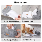 Interactive Treat, Feeder, Pet Toys, Nosework Training, Sniffing,Tissue Box Snuffle Toy for Cats Dogs