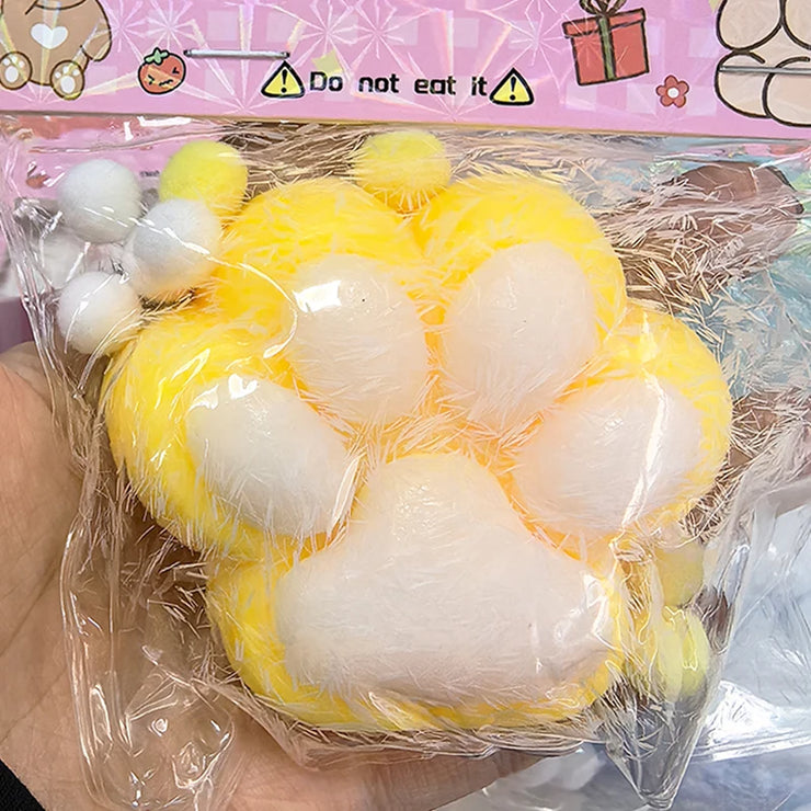 Squeeze Cat Paw Toys Cute Soft Abreact Relief Relax Toys Sticky Decompressing Pinching Cat Paw Stress Relief Squishy Toy Gift