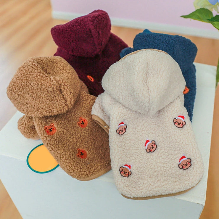 Winter Dog Cat Coat Warm Fleece Pet Clothes Hooded Coat Down Jacket Puppy Pet Clothing for Dogs Chihuahua Yorkie Pug Outfits