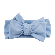 Solid Ribbed Cotton Baby Headband Big Bow Double Layers Knotted Headwraps Newborn Boys Girls Elastic Hair Bands Accessories