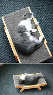 Cat Scratcher Board Wooden Frame Detachable Scrapers Bed 3 In 1 Scratching Post Anti-Scratch Toys Training Grinding Claw Cats