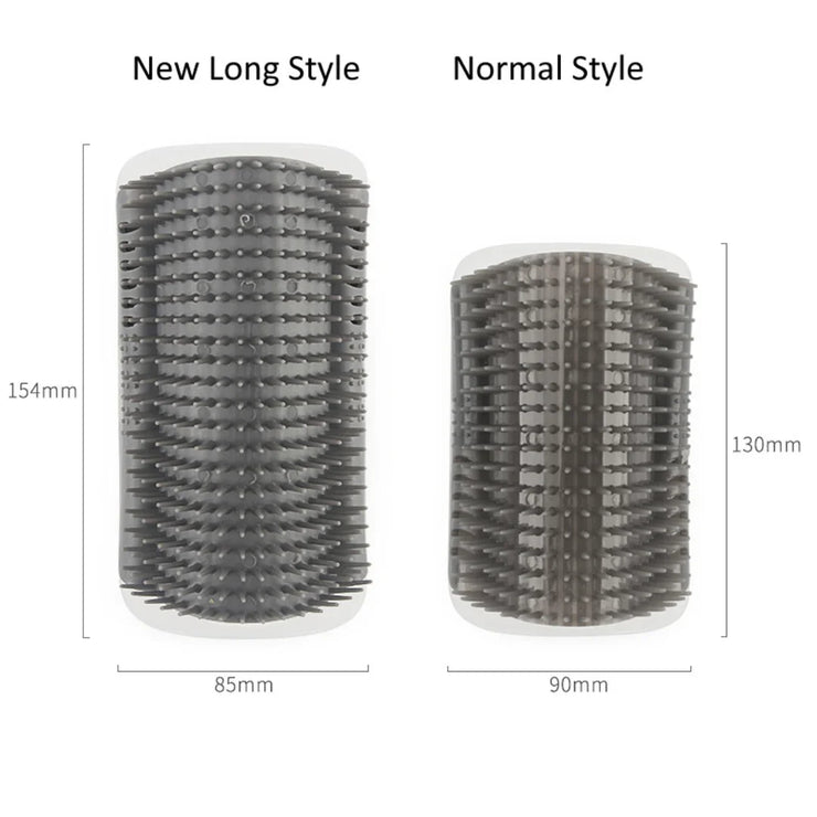 Cat Self Groomer with Catnip Wall Corner Scratcher Comb Soft Grooming Massage Brush Toy Scratch Massager Tool for Kitten Puppy