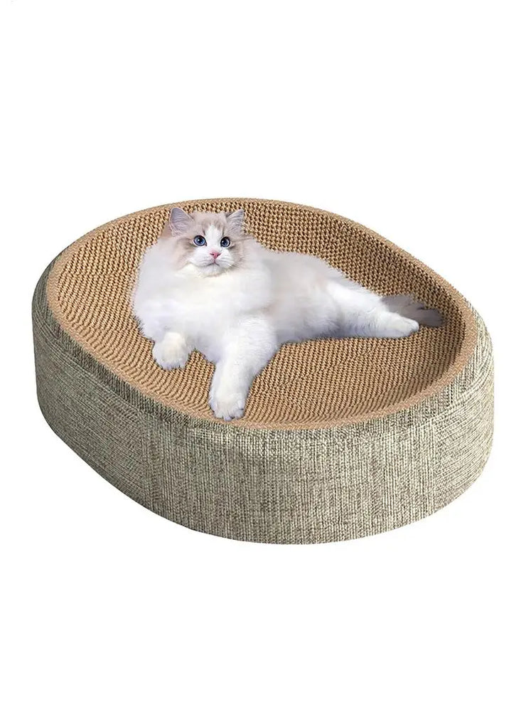 Cat Scratcher Cat Scratch Bed Sturdy Scratcher Pad Oval Cat Scratch Pad Bowl Nest Multifunctional Pet Sleeping Mat for Indoor