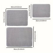 Double-layer EVA cat litter mat, splash-proof mat, cat litter basin filter and water leakage control sand pad, washable, easy