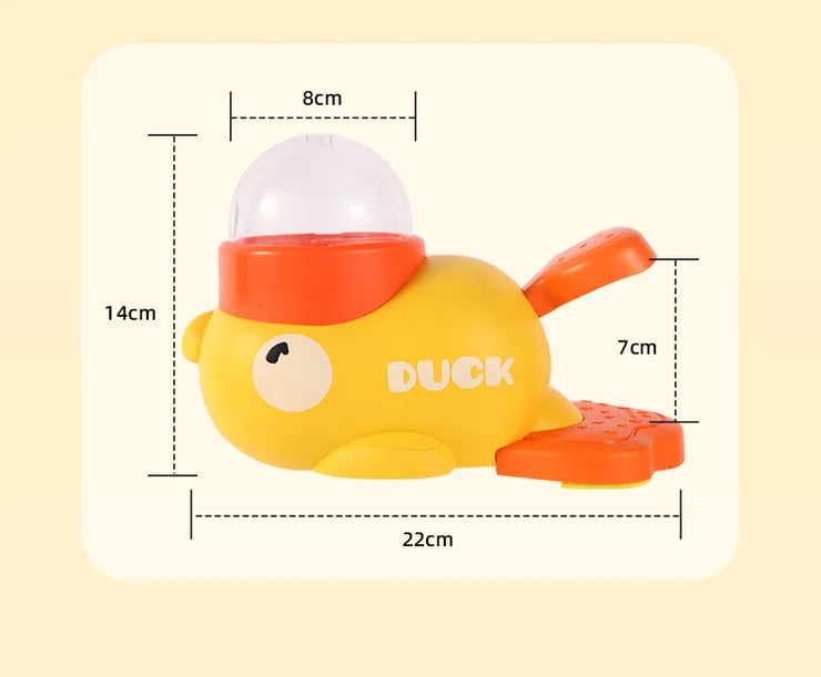 Yellow Rubber Duck-Shaped Interactive Feeder for Dogs and Cats: A Treat Dispensing Puzzle Toy Designed for Pet Training