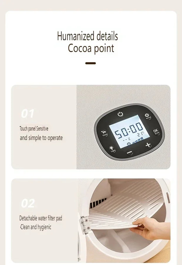 Smart Pet Drying Box, Automatic Temperature Control Dryer, Water Sterilization, Anti Cold, Beauty Equipment, Cats and Dogs