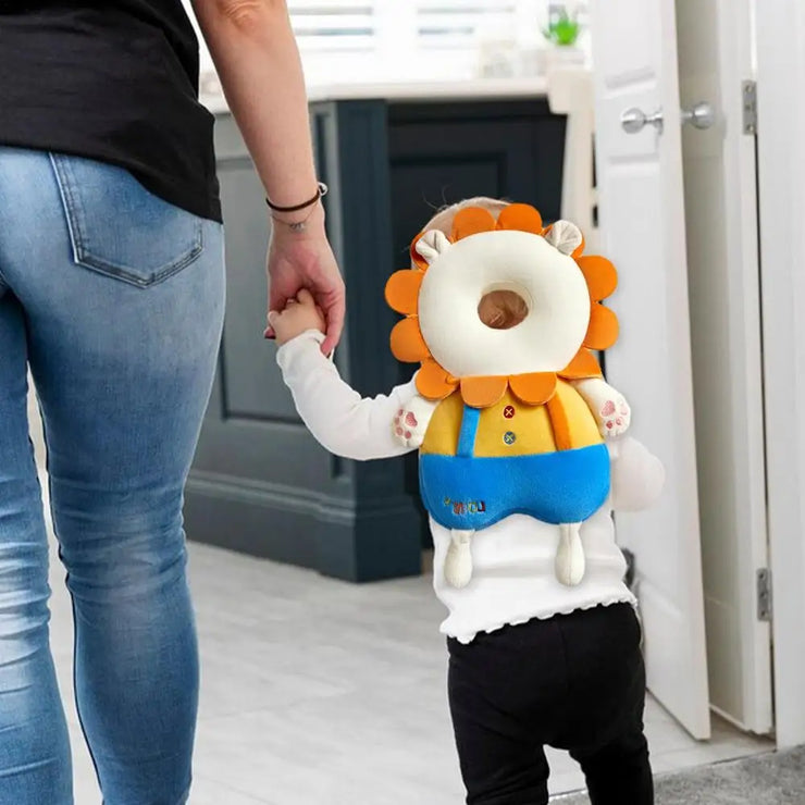 Cartoon Baby Head Protection Pillow - Breathable anti fall hat suitable for young Kids Learn Walk Back Cushion head protection