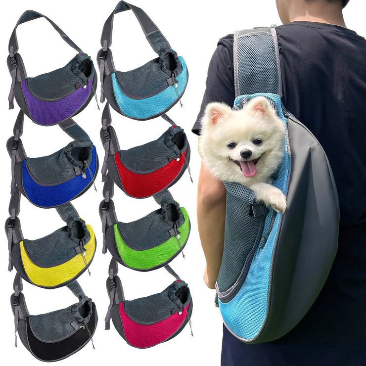 Pet Cat Dog Carrier Backpack Travel Tote Shoulder Bags Mesh Sling Carry Pack Pet Carrying Supplies Crossbody Shoulder Bag