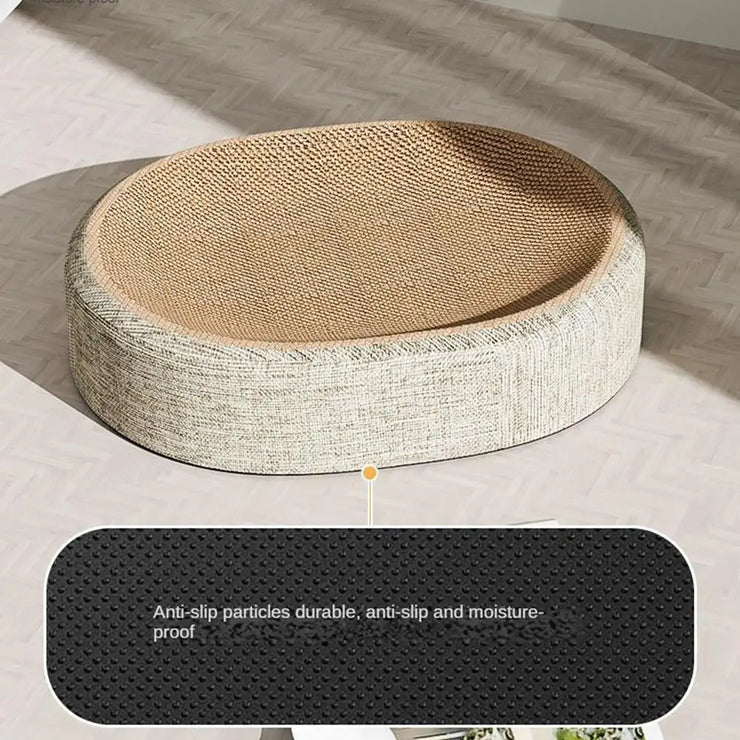 Cat Scratcher Cat Scratch Bed Sturdy Scratcher Pad Oval Cat Scratch Pad Bowl Nest Multifunctional Pet Sleeping Mat for Indoor