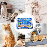 Water Sensory Play Mat Toy Thickened Inflatable Water Mat For Cat And Dog Water Sensor Mat Water Sensory Playmat With Fish Sea