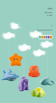 Baby Bath Toys Bathtub Colorful Toys Waterproof Bath Toys for Toddler Infant Boys Girls 0~3years Gift