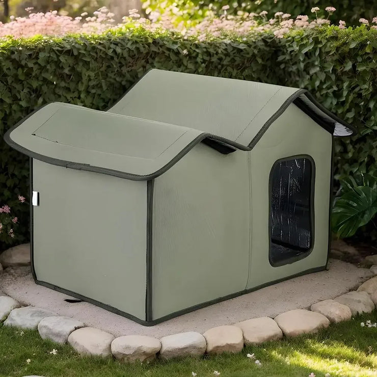Outdoor Cat House Detachable Roof Design Pet Bed Waterproof Large Space Breathable Easy To Disassemble Cat and Dog Universal Bed