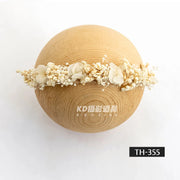 Baby Head Flower Photography Props Adjustable Artificial Flower Shooting Headband Newborn Photo Bow Pearl Headgear Accessories