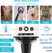 Dog Hair Dryer Pet Grooming Dryer 2-in-1 Smart Silent Dog Hair Dryer with High Power Negative Ions Sorting and Rinse Dogs