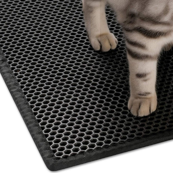 Cat Litter Mat With Gift Double Layer Waterproof Pet Litter Box Mat Non-slip Sand Cat Pad Washable Bed Mat Clean Pad Products
