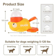 Dog Puzzle Feeder Interactive Pet Food Treat Dispenser Cartoon Duck Design Anti-slip Pet Automatic Feeder Toys for Dog Training