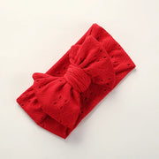 Baby Girl Bows Headband Newborn Turban Hole Hairband Embroidery Accessory Kids HairBand Outdoor Summer Toddler children HeadWrap