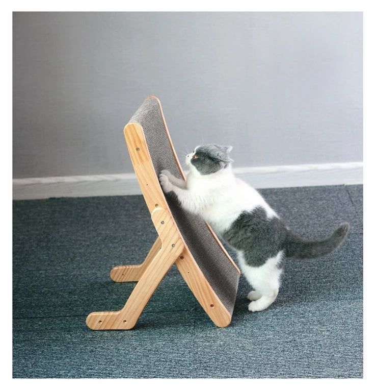 Cat Scratcher Board Wooden Frame Detachable Scrapers Bed 3 In 1 Scratching Post Anti-Scratch Toys Training Grinding Claw Cats