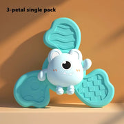 Baby Bath Toys Funny Bathing Sucker Spinner Suction Cup Cartoon Rattles Fidget Educational ToysChristmas Birthday Gifts for Kids