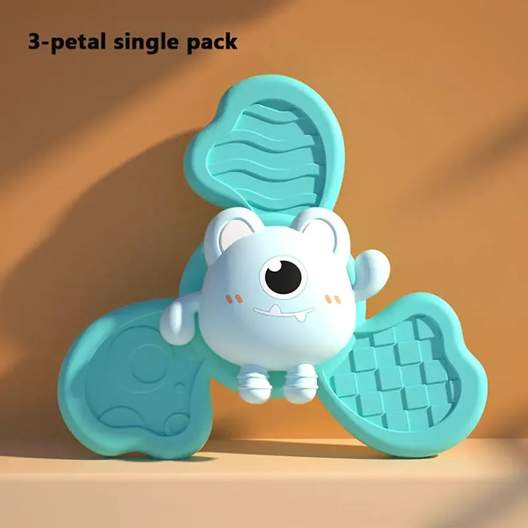 Baby Bath Toys Funny Bathing Sucker Spinner Suction Cup Cartoon Rattles Fidget Educational ToysChristmas Birthday Gifts for Kids