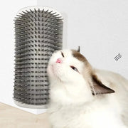 Cat Self Groomer with Catnip Wall Corner Scratcher Comb Soft Grooming Massage Brush Toy Scratch Massager Tool for Kitten Puppy