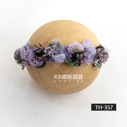 Baby Head Flower Photography Props Adjustable Artificial Flower Shooting Headband Newborn Photo Bow Pearl Headgear Accessories