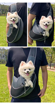 Pet Cat Dog Carrier Backpack Travel Tote Shoulder Bags Mesh Sling Carry Pack Pet Carrying Supplies Crossbody Shoulder Bag